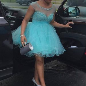 Short Blue Prom Dress